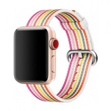 Strap for Apple Watch 42mm new canvas band pink-min